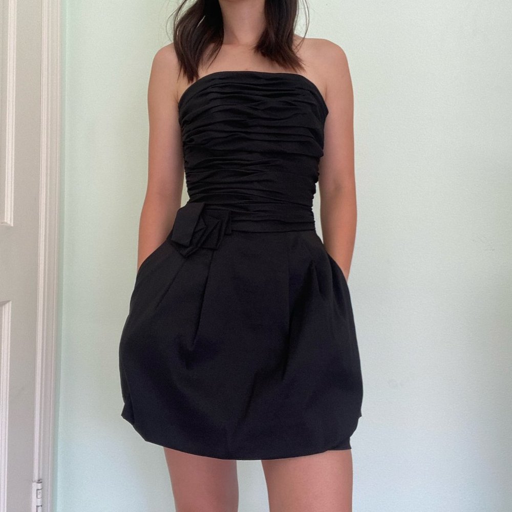 Jessica McClintock Strapless Black Dress